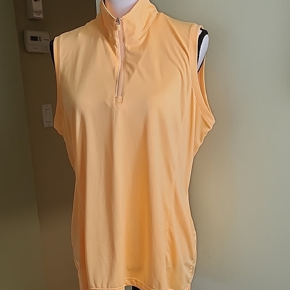 Sleeveless Orange Sherbert Colored Women's Golf Top